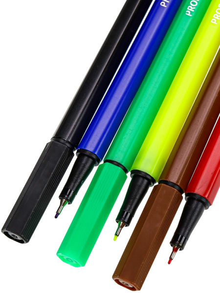 3_Набор капиллярных ручек (линеров) PROF-PRESS 8шт, ассорти