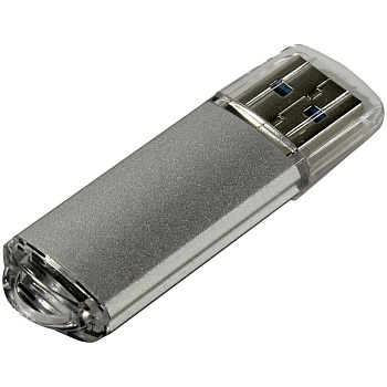 Флеш-диск 128GB SMARTBUY V-Cut USB 3.0, металлический корпус, серебристый 