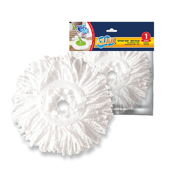 Насадка МОП для швабры самоотжимной скручивающейся 34см, микрофибра  AZUR