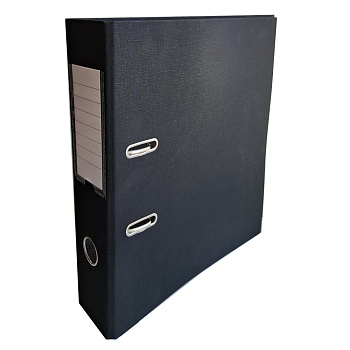 Папка-регистратор PP корешок 75мм, ламинированная, с металлическим кантом, разборная, черная