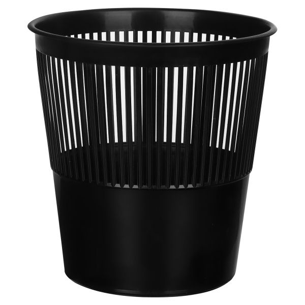 Корзина для бумаг 9л OfficeClean, сетчатая, черная