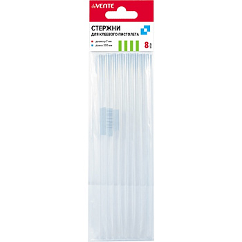 Клеевые стержни, диаметр 7мм, длина 200мм, КОМПЛЕКТ 8шт, deVENTE Repair&Craft
