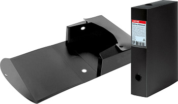 Короб архивный А4 70мм, на кнопке, пластик 0,8мм deVENTE, черный