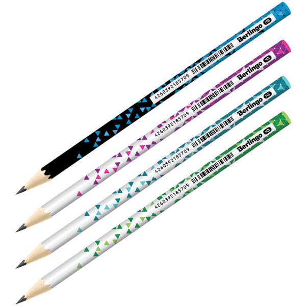 Карандаш чернографитный HB Berlingo Salute, ассорти