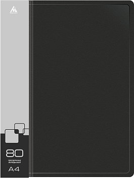 Папка 80 вкладышей БЮРОКРАТ, пластик 0,8мм, черная
