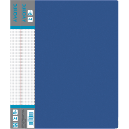 2_Папка на 2 кольцах, корешок 25мм, пластик 0,6мм, deVENTE Daily, синяя