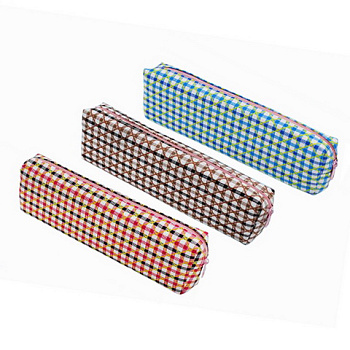 Пенал-тубус на молнии, текстиль, 195*65мм, Basir Клеточка, ассорти