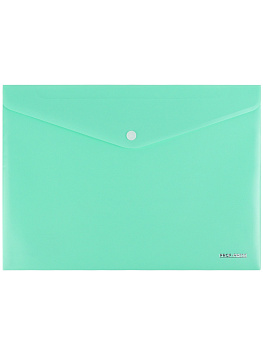 Папка-конверт на кнопке А4 0,18мм PROF-PRESS, зеленая