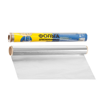 Фольга алюминиевая 29см*8м, 9мкм, Мамонтенок Чистолюб