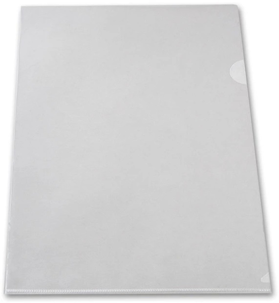 Папка-уголок A4 0,15мм, полупрозрачный пластик DOLCE COSTO, белая