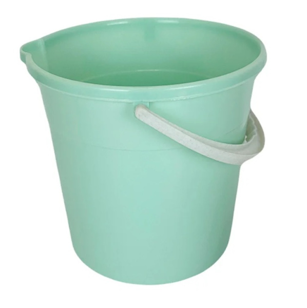 Ведро пластиковое 7л МУЛЬТИПЛАСТ, пищевое, с носиком, мятное