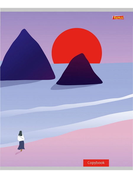 4_Тетрадь А5 48л клетка, скоба REMIX Природный минимализм, ассорти