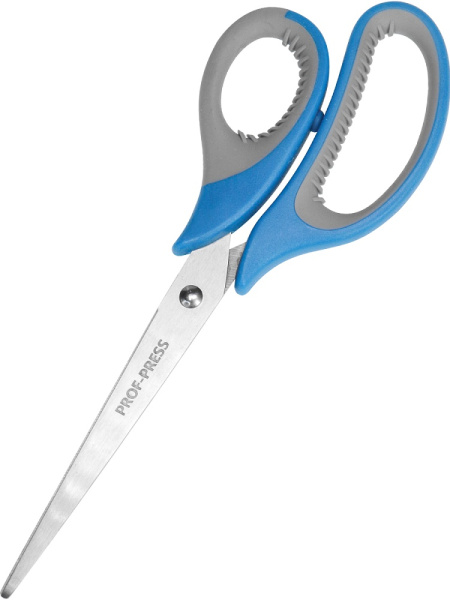 2_Ножницы 21,5см прорезиненные ребристые ручки PROF-PRESS
