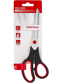 Ножницы 21,5см прорезиненные ручки PROF-PRESS