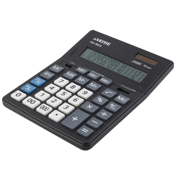 2_Калькулятор 16 разрядов deVENTE DD-8816, 155_205мм, двойное питание