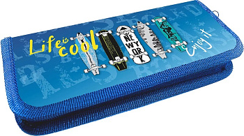 Пенал 1 отделение, ламинированный картон, 195*60мм, LAMARK SkateBoard