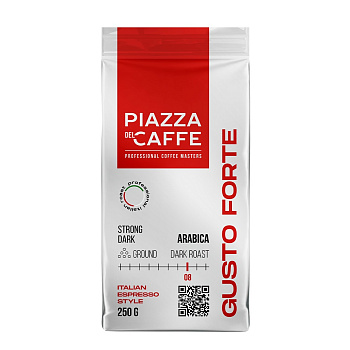 Кофе молотый 250г PIAZZA DEL CAFFE Gusto Forte