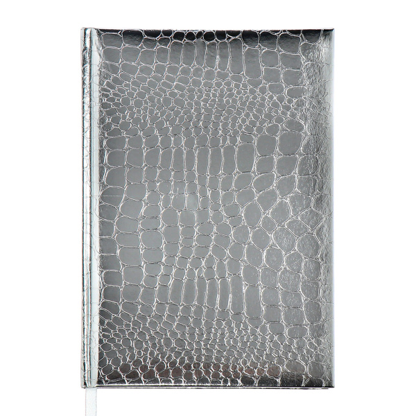 Ежедневник недатированный А5 ATTOMEX Arkona, бумвинил, серебристый, 136л