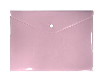 Папка-конверт на кнопке А4 0,18мм deVENTE, непрозрачная, пастельная, пудровая
