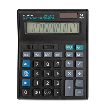 Калькулятор 14 разрядов Attache Economy DS-2214, 190*145*45мм, двойное питание