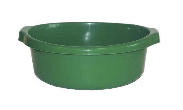 Таз круглый 16л МУЛЬТИПЛАСТ, хозяйственный, с ручками, зеленый