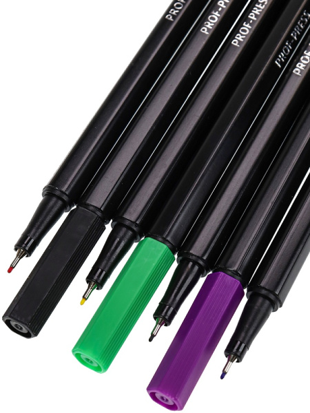 4_Набор капиллярных ручек (линеров) PROF-PRESS Amsterdam 48шт, ассорти