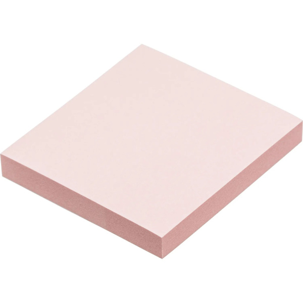 3_Блок самоклеящийся (стикеры) 51_51мм, 100л, пастельный, розовый Attache