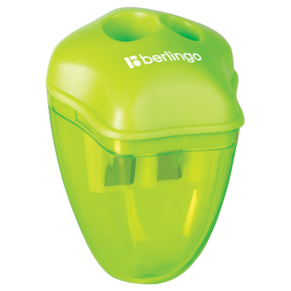 3_Точилка с контейнером, 2 отверствия Berlingo Spike XL, ассорти