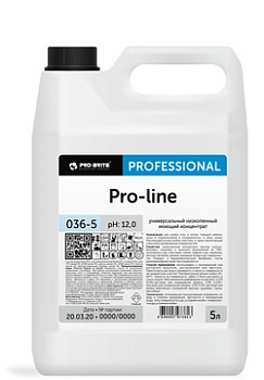 Средство для мытья пола и стен 5л PRO-BRITE Pro-line, низкопенное, концентрат