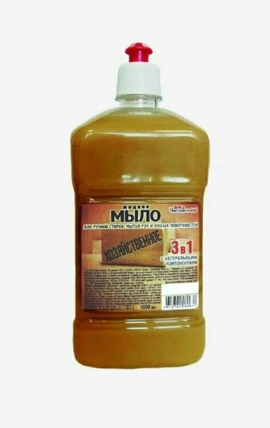 Мыло жидкое хозяйственное 72% Mr.Чистоделоff 1л, пуш-пул