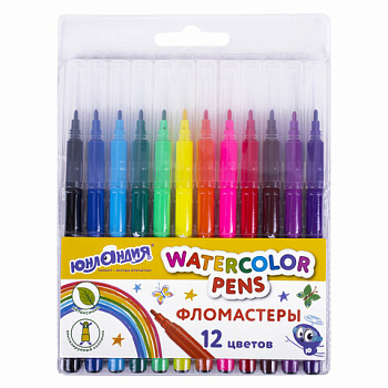 Фломастеры 12 цветов ЮНЛАНДИЯ Классные!