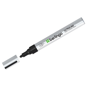 Маркер-краска лаковый (paint marker) Berlingo Uniline PA400 2-4мм, нитро-основа, черный