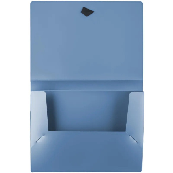 2_Папка-короб на резинках А4, корешок 40мм, пластик 0,8мм Attache Metallics, синий