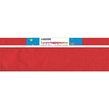 Бумага гофрированная (креповая) ПЛОТНАЯ, 32 г/м2, 50*250см, в рулоне deVENTE, красная