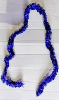 Мишура 1 штука, диаметр 40мм, длина 1,7м, синяя