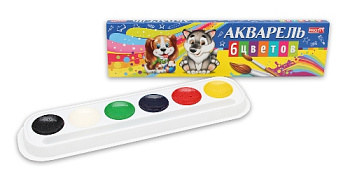 Акварель 6 цветов PROFIT, без кисти