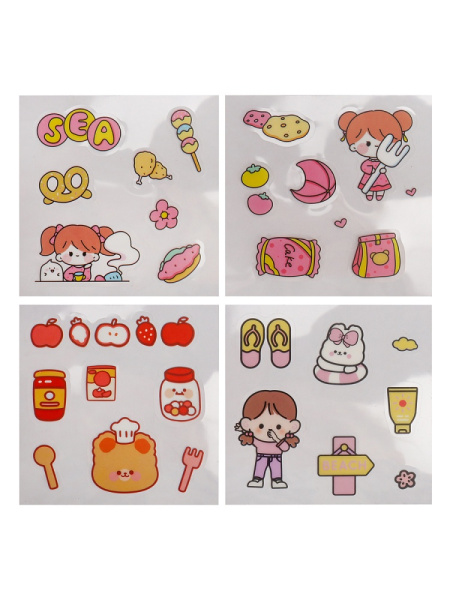 4_Подставка-органайзер без наполнения, 8 отделений PROF-PRESS, с наклейками, белая