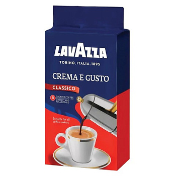 Кофе молотый 250г LAVAZZA Crema E Gusto, арабика 30%