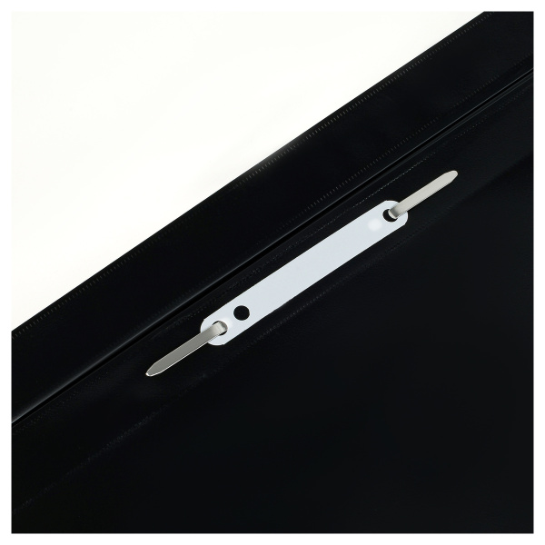 3_Папка-скоросшиватель СТАММ А4 пластик, прозрачный верхний лист, черная