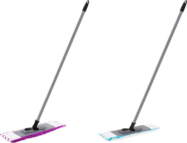 Швабра с насадкой из микфибры (soft), ручка 110см, рабочая часть 45см Spin&Clean Rock'n'Roll, ассорти