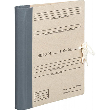 Папка архивная для переплета Форма 21, А4 80мм, с гребешками, 4 отверстия, завязки, Attache Economy