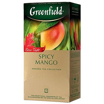 Чай пакетированный GREENFIELD Spicy Mango, манго и имбирь, 25п*2г