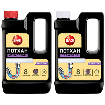 Средство для прочистки канализационных труб 600г BAGI Потхан, гранулы