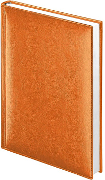 Ежедневник недатированный А5 LAMARK Birmingham, под гладкую кожу, оранжевый 176л