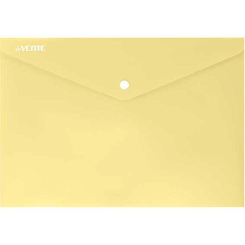 Папка-конверт на кнопке А4 0,18мм deVENTE Pastel, непрозрачная, пастельная, желтая
