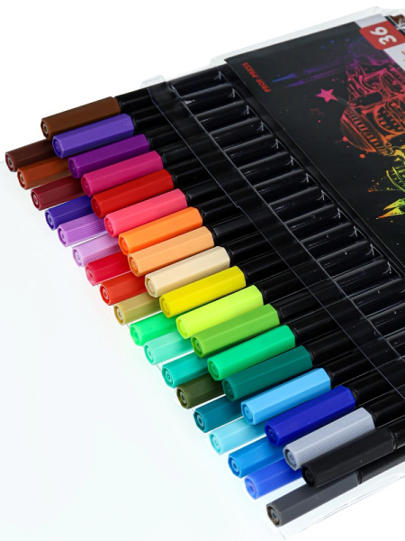 2_Набор капиллярных ручек (линеров) PROF-PRESS Istanbul 36шт, ассорти