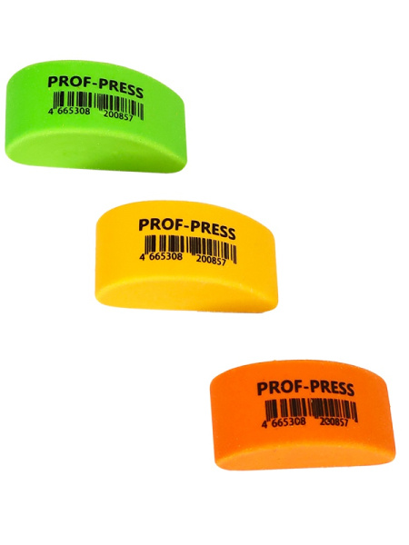 4_Ластик для чернографитных карандашей 45_20_15мм PROF-PRESS Bright Day, ассорти