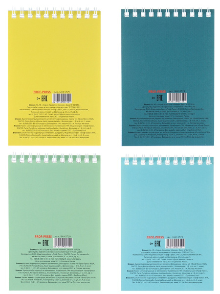 7_Блокнот А6 40л клетка, гребень PROF-PRESS Красота и обаяние, ассорти