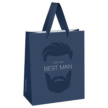 Пакет подарочный ламинированный 26*13*32см MESHU Real man