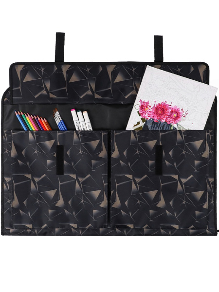 6_Папка художника А2 PROF-PRESS, принтованная ткань, коричневый на черном